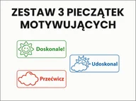 Pieczątki - Pieczątki motywujące dla nauczycieli, oceny obrazkowe, ZESTAW 3szt. - miniaturka - grafika 1