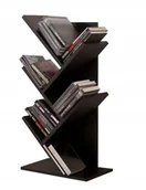 Półki do salonu - REGAŁ DRZEWKO PÓŁKA NA KSIĄŻKI 5 PÓŁEK NADSTAWKA DEKORACJA ORGANIZER, 65CM - miniaturka - grafika 1