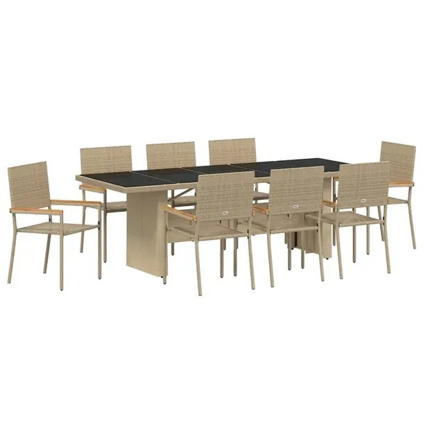 Zestaw Mebli Ogrodowych Technorattan Beżowy 240x90x75 cm