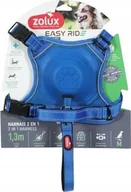 Szelki dla psów - Zolux Szelki ze smyczą automatyczną Easyride M niebieskie - miniaturka - grafika 1