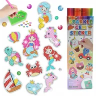 Zabawki kreatywne - Haft Diamentowy Syrenka Zrób Własne Naklejki 20Szt - miniaturka - grafika 1