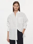 Koszule damskie - Tommy Hilfiger Koszula Essential WW0WW40540 Biały Loose Fit - miniaturka - grafika 1