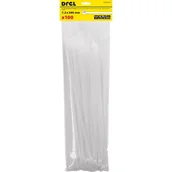 Inne mocowania - Opaska zaciskowa 7.2 x 380 mm biała nylon 100 szt. Drel - miniaturka - grafika 1