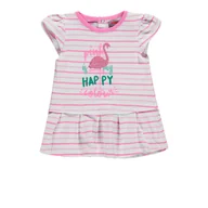 Sukienki - Dziewczęca Sukienka Z Krótkim Rękawem, szary, rozmiar 86 - miniaturka - grafika 1