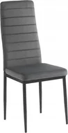 Krzesła - kontrast Krzesło tapicerowane nowoczesne do jadalni salonu welurowe Mark8 szare - miniaturka - grafika 1
