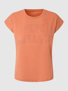 Pepe Jeans Koszulka w kolorze pomarańczowym - Koszulki i topy damskie - miniaturka - grafika 1