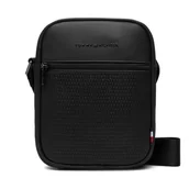 Torby męskie - Saszetka Tommy Hilfiger Th Woven Mini Reporter AM0AM14095 Czarny - miniaturka - grafika 1