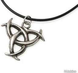 TRIBALOWY WISIOR BIOHAZARD tribal symbole wikingów techno (aj113) - Naszyjniki męskie - miniaturka - grafika 1