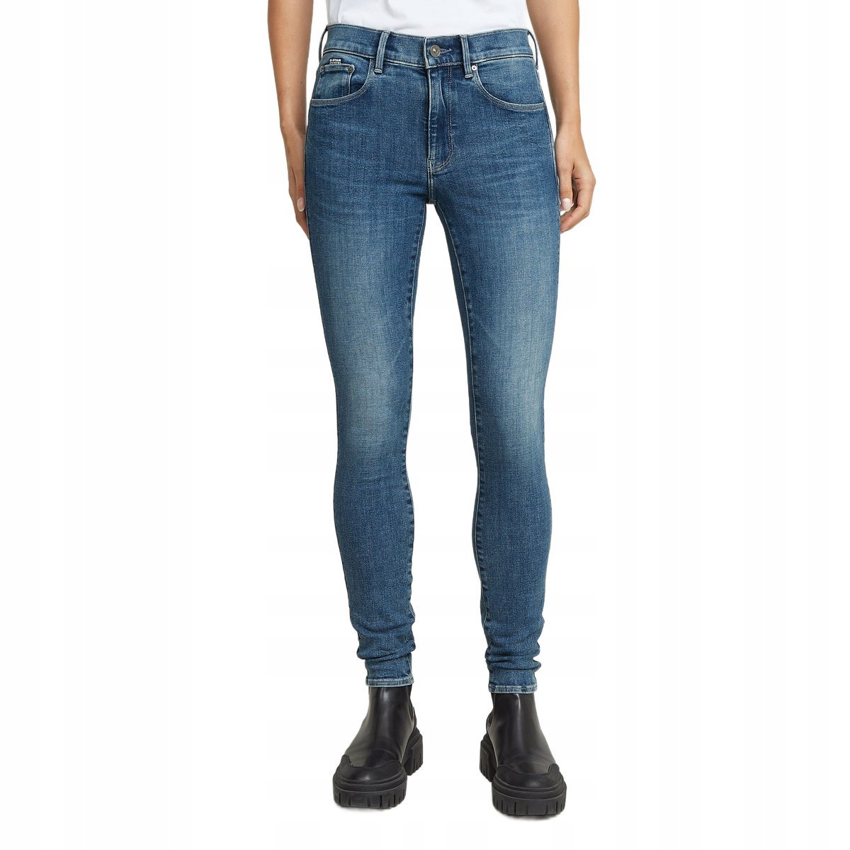 G-STAR RAW NIEBIESKIE JEANSY RURKI Z PRZETARCIAMI DAMSKIE 28/30 6BA