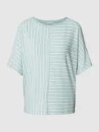 Koszulki i topy damskie - T-shirt w paski - miniaturka - grafika 1