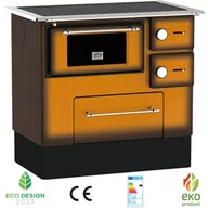 Kuchnie węglowe - Kuchnia węglowa emaliowana Alfa-Plam REGULAR 46 DE LUX 5kW brązowa Eko Projekt 2022 - miniaturka - grafika 1