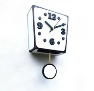 Zegary - Zegar drewniany z wahadłem ścienny - nie tykający - miniaturka - grafika 1