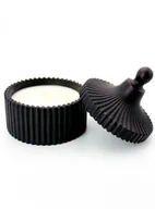 Świece - Świeca sojowa zapachowa czekoladowa - czarne naczynie z gipsu, handmade, na prezent, dekoracja - miniaturka - grafika 1