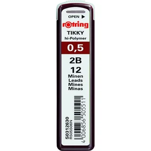 Grafity Rotring Tikky 2B 0,5mm - Ołówki - miniaturka - grafika 1