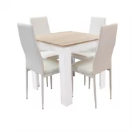 Stoły z krzesłami - Zestaw Stół Modern 80 Sw I 4 Białe Krzesła Nicea - miniaturka - grafika 1
