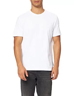 Koszulki męskie - Marc O'Polo Męski T-shirt z okrągłym dekoltem, wygodna górna część z bawełny organicznej, klasyczna koszulka z krótkim rękawem, biały, XL - grafika 1