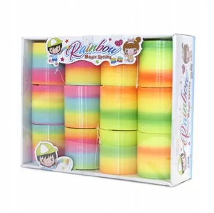 Magiczna sprężyna sprężynka tęczowa zestaw 12 szt - Zabawki sensoryczne - miniaturka - grafika 1