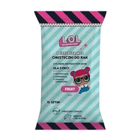 Chusteczki nawilżane - LOL SURPRISE LOL SURPRISE Chusteczki nawilżone antybakteryjne do rąk dla dzieci FRUIT,  15 szt 5902643080461 - miniaturka - grafika 1