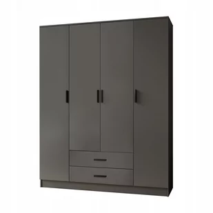 Szafa ROMEK 160 cm grafitowa bez lustra szuflady - Szafy - miniaturka - grafika 1