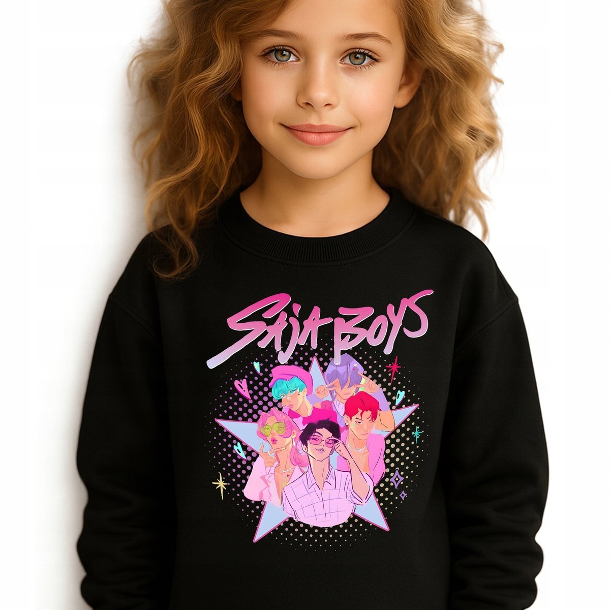 Bluza Dziecięca Czarna SAJA BOYS Do Przedszkola K-pop Muzyka Wz Rozm 116 cm
