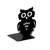 Podpórki do książek - Podpórka do książek Sowa czarna struktura AD09 - miniaturka - grafika 1