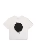 Koszulki dla chłopców - Marc Jacobs t-shirt bawełniany dziecięcy kolor biały z nadrukiem - miniaturka - grafika 1