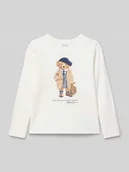 Koszulki dla dziewczynek - Bluzka z długim rękawem o kroju regular fit z nadrukiem z logo - miniaturka - grafika 1