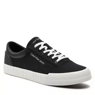 Półbuty męskie - Sneakersy Calvin Klein Jeans Skater Vulc Low Laceup Mix In Dc YM0YM00903 Black/Bright White 0GM - miniaturka - grafika 1