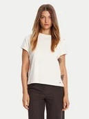 Koszulki i topy damskie - Tommy Hilfiger T-Shirt Gold Button WW0WW47455 Écru Regular Fit - miniaturka - grafika 1