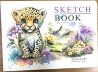Szkolne artykuły papiernicze - Szkicownik A5/24K gładki Gepard - Fresh - miniaturka - grafika 1