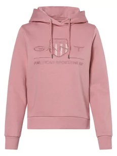 Gant - Damska bluza z kapturem, różowy - Bluzy damskie - miniaturka - grafika 1