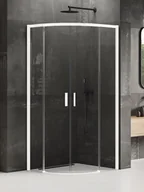Kabiny prysznicowe - Kabina prysznicowa półokrągła 80x80 biała K-3560 Prime New Trendy White - miniaturka - grafika 1