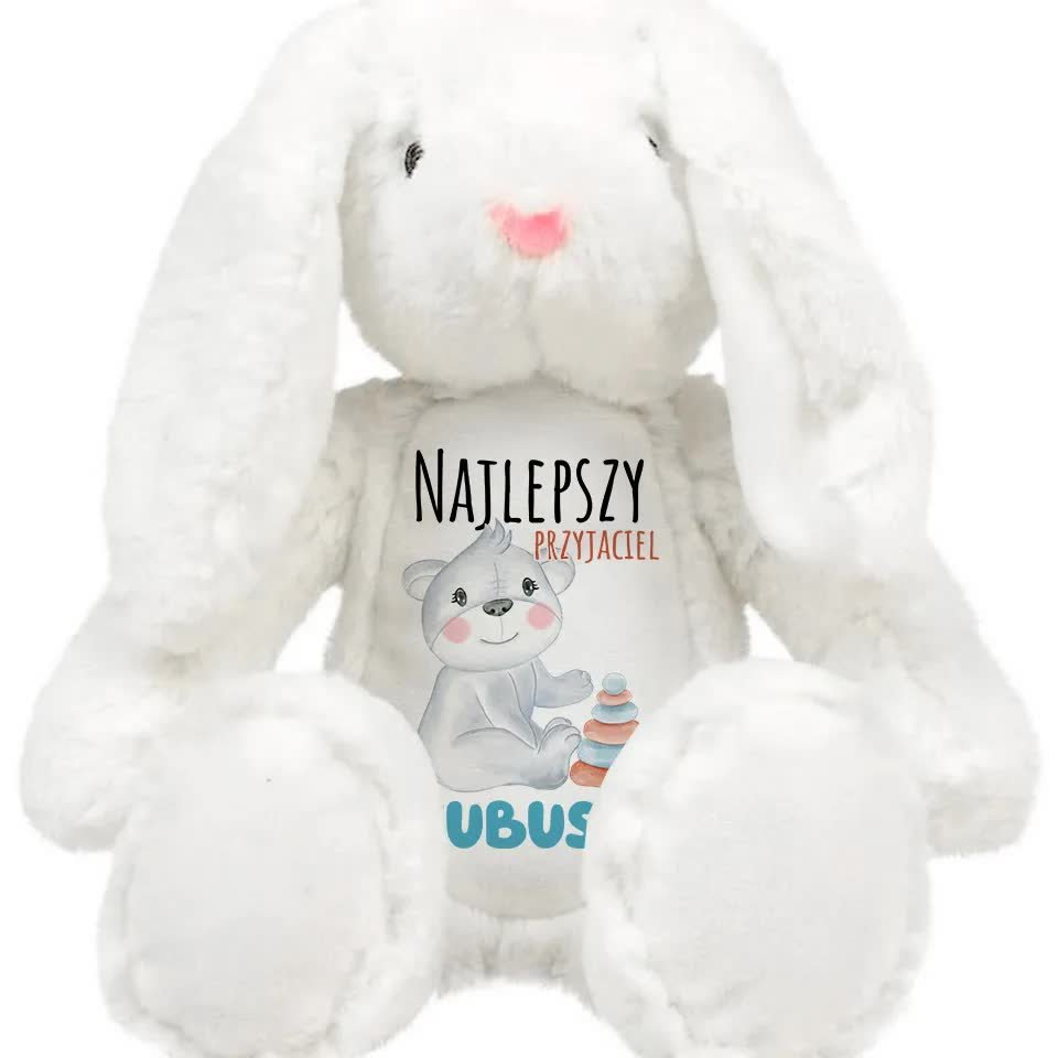 Miś Maskotka Królik NAJLEPSZY PRZYJACIEL IMIĘ Wz