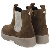 Botki damskie - GIOSEPPO Szare botki typu Chelsea z gumką boczną dla dziewczynki i chłopca Pyhra, Taupe, 27 EU - miniaturka - grafika 1