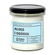Świece - Świeca sojowa naturalna zapachowa ALOES I OGÓREK- najlepsza aromatyczna bezpieczna ręcznie robiona w szklanym słoiczku 300ml 50h palenia na prezent up - miniaturka - grafika 1