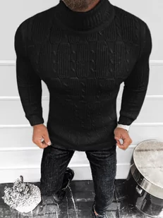 SWETER MĘSKI GOLF CZARNY OZONEE L/2665 - Ozonee - Swetry męskie - miniaturka - grafika 1