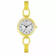 Zegarki damskie - Złoty damski zegarek ze sztywną bransoletką PACIFIC S6014-03 - miniaturka - grafika 1