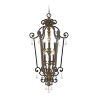 Lampy sufitowe - SCB36 quoizel QZ/marquette6/szer. żyrandol z 6 żarówkami, 52,1 x 52,1 x 105,4 cm, brąz, Kolor złoty QZ/MARQUETTE6/B - miniaturka - grafika 1