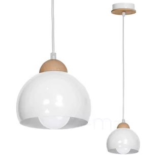 Decoland Żyrandol DAMA 1xE27/60W/230V bialy - Lampy sufitowe - miniaturka - grafika 1