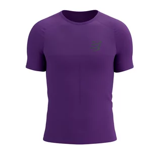 Bielizna sportowa męska - COMPRESSPORT Koszulka biegowa PERFORMANCE SS T-SHIRT lilac - grafika 1