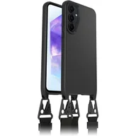 Etui i futerały do telefonów - OtterBox React etui ze Smyczą, na Samsung Galaxy A55 5G, Etui z Regulowanym i Odpinanym Paskiem na Szyje, przetestowane zgodnie ze standardami wojskowymi, Czarne, Bez Opakowania Detalicznego - miniaturka - grafika 1