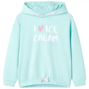 Bluza dziecięca z kapturem, błękitna, 92 - Bluzy dla dziewczynek - miniaturka - grafika 1