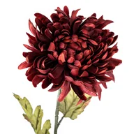 Sztuczne kwiaty - Sztuczna chryzantema, wys. 74 cm, bordowy - miniaturka - grafika 1