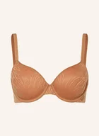 Biustonosze - Calvin Klein Biustonosz Usztywniany Sheer Marquisette beige - miniaturka - grafika 1