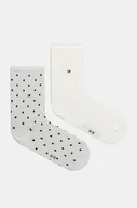 Skarpetki damskie - Tommy Hilfiger skarpetki 2-pack damskie kolor biały 100001493 - miniaturka - grafika 1