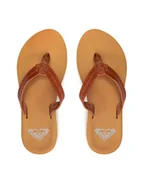 Klapki i japonki damskie - Roxy Japonki ARJL101146 Brązowy - miniaturka - grafika 1