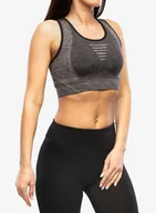 Bielizna sportowa damska - Biustonosz sportowy Smartwool Intraknit Racerback Bra - black heather - miniaturka - grafika 1