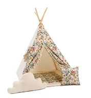 Namioty i tipi dla dzieci - Namiot tipi dla dzieci, bawełna, okienko, poduszka, słodka sielanka - miniaturka - grafika 1