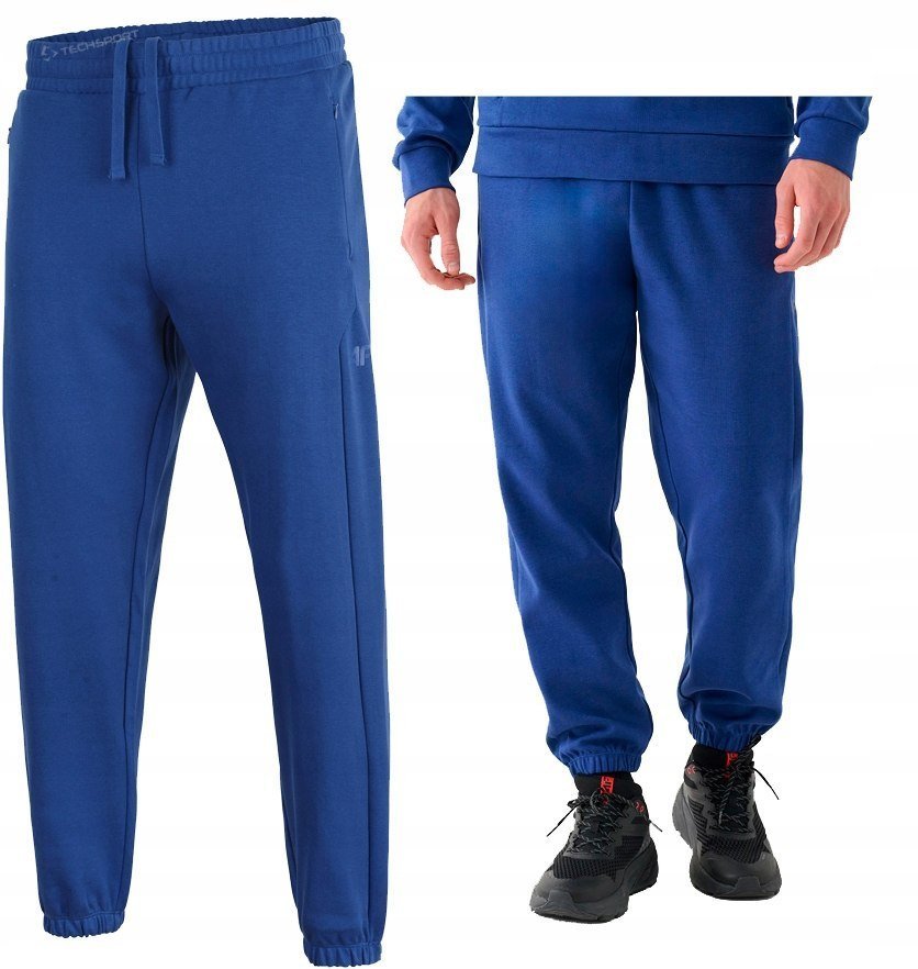 4F MÄSKIE SPODNIE DRESOWE DRESY JOGGERY BAWEĹNA KIESZENIE NA ZAMKI / XXL