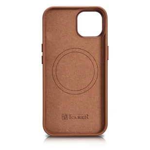 iCarer Case Leather pokrowiec etui z naturalnej skóry do iPhone 14 brązowy (WMI14220705-BN) (kompatybilne z MagSafe) - Etui i futerały do telefonów - miniaturka - grafika 3